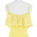 Grace Karin Yellow Occident Women's Summer Spaghetti Straps Long Beach Dress Maxi Dress CL008933-2